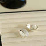 Trendy 3D Oval Water Wave Earrings - floysun