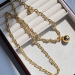 Trendy Gold Plated U - shaped Thick Chain Necklace - floysun