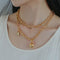 Trendy Gold Plated U - shaped Thick Chain Necklace - floysun