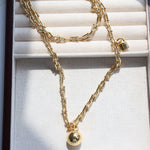 Trendy Gold Plated U - shaped Thick Chain Necklace - floysun