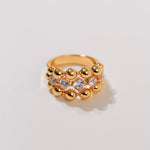 Triple Layer Classic Bubble Diamond Ring - floysun