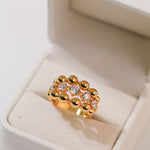 Triple Layer Classic Bubble Diamond Ring - floysun