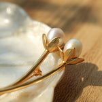 Tulip Freshwater Pearl Brooch Pins - floysun