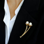 Tulip Freshwater Pearl Brooch Pins - floysun