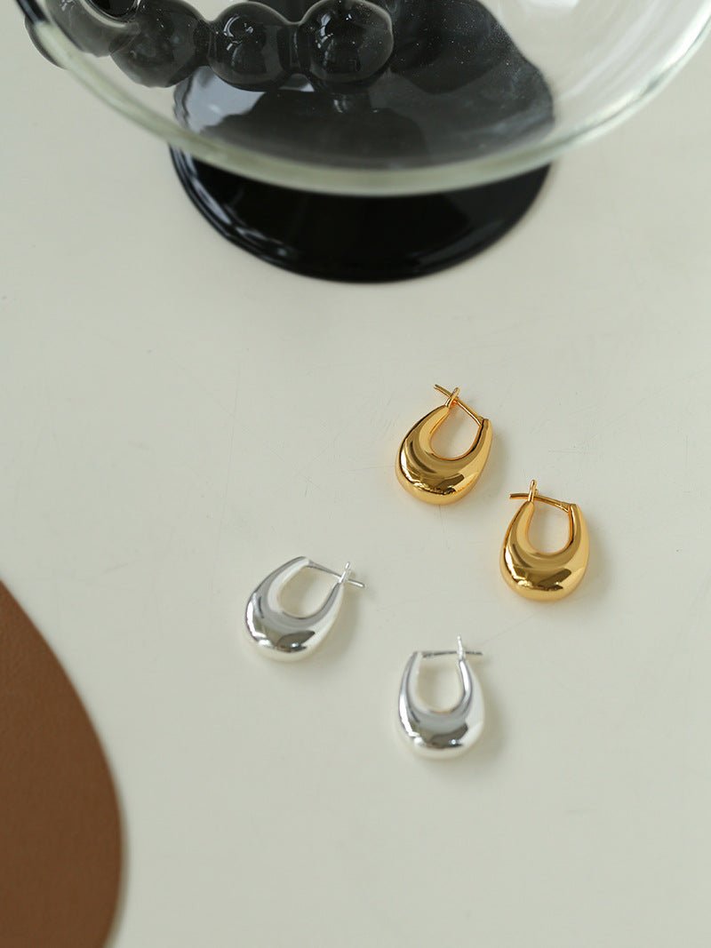 U - Shaped Minimalist Hoops Earrings - floysun