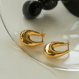 U - Shaped Minimalist Hoops Earrings - floysun