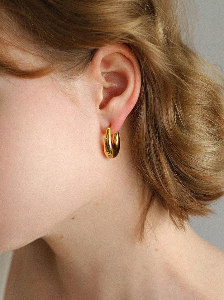 U - Shaped Minimalist Hoops Earrings - floysun