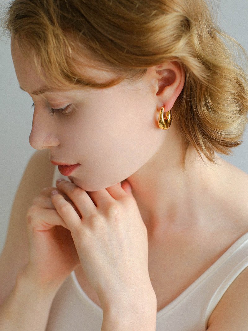 U - Shaped Minimalist Hoops Earrings - floysun