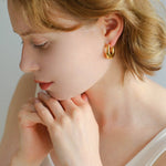 U - Shaped Minimalist Hoops Earrings - floysun