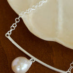 Versatile Curved Baroque Pearl Pendant Necklace - floysun