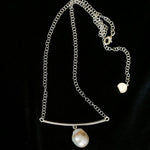 Versatile Curved Baroque Pearl Pendant Necklace - floysun