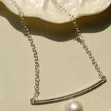 Versatile Curved Baroque Pearl Pendant Necklace - floysun