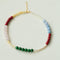 Vibrant Multicolored Gemstone and Pearl Beaded Necklace - Red Green Necklace - floysun