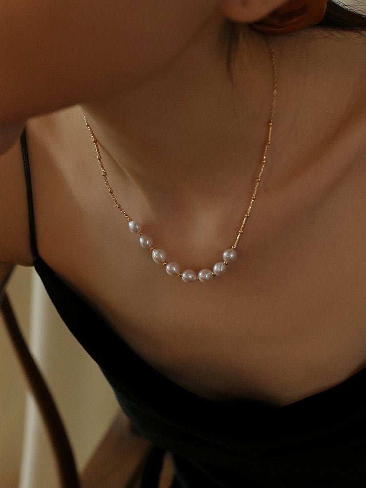 Vintage Baroque Pearl Choker Necklace - floysun