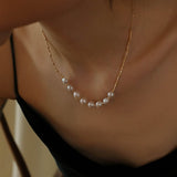 Vintage Baroque Pearl Choker Necklace - floysun