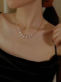 Vintage Baroque Pearl Choker Necklace - floysun