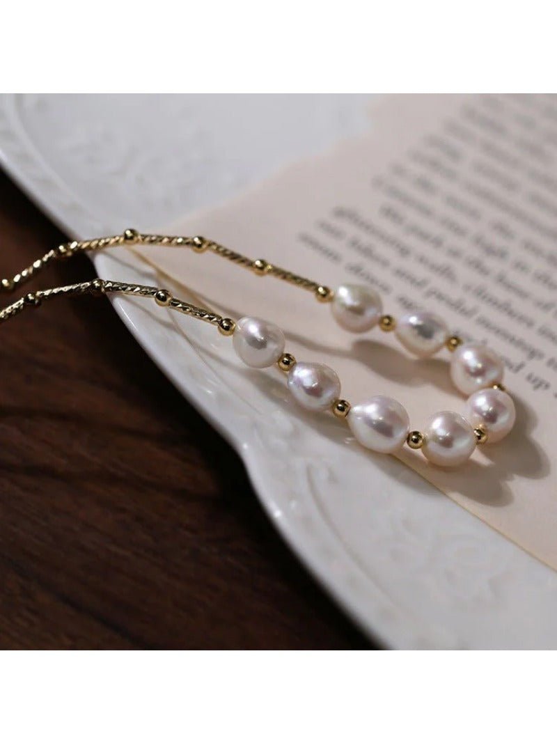 Vintage Baroque Pearl Choker Necklace - floysun