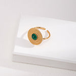 Vintage Disc Chrysoprase Ring - floysun