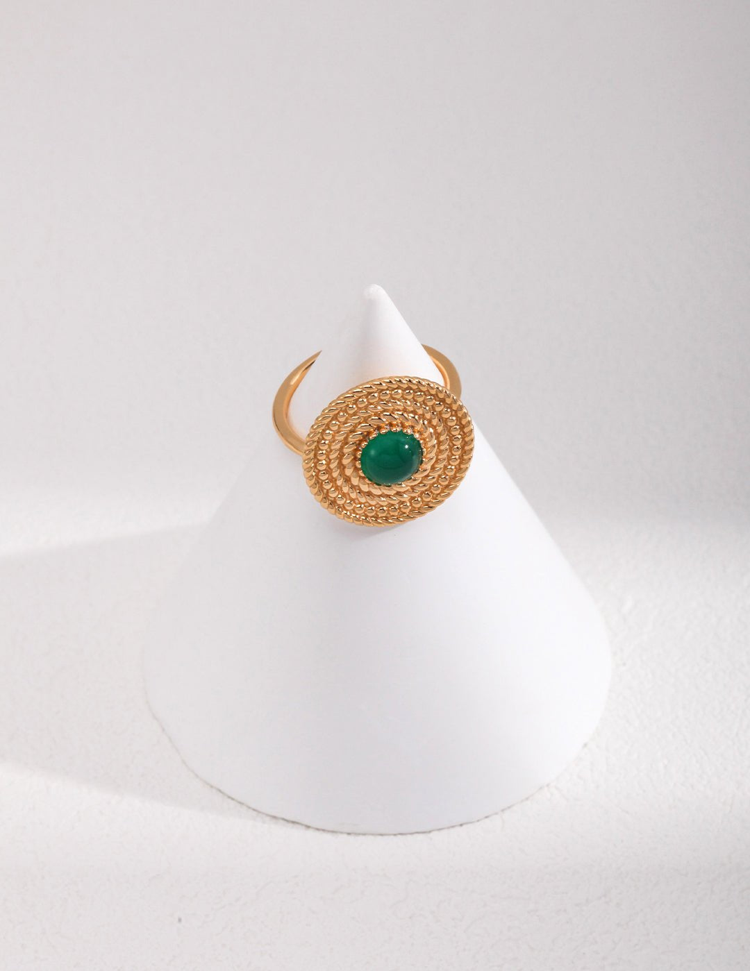 Vintage Disc Chrysoprase Ring - floysun