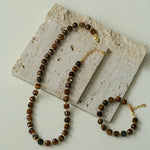 Vintage Earth Tone Gemstone Beaded Bracelet - floysun