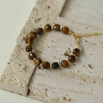 Vintage Earth Tone Gemstone Beaded Bracelet - floysun