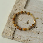 Vintage Earth Tone Gemstone Beaded Bracelet - floysun