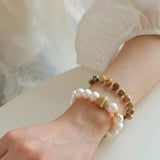 Vintage Earth Tone Gemstone Beaded Bracelet - floysun