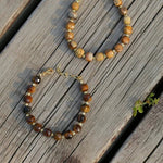 Vintage Earth Tone Gemstone Beaded Bracelet - floysun