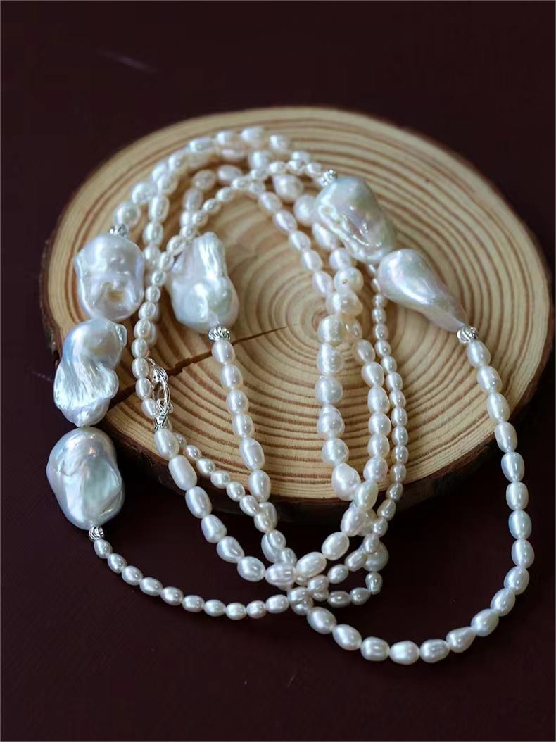 Vintage Elegant Natural Baroque Pearl Necklace - floysun