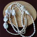 Vintage Elegant Natural Baroque Pearl Necklace - floysun