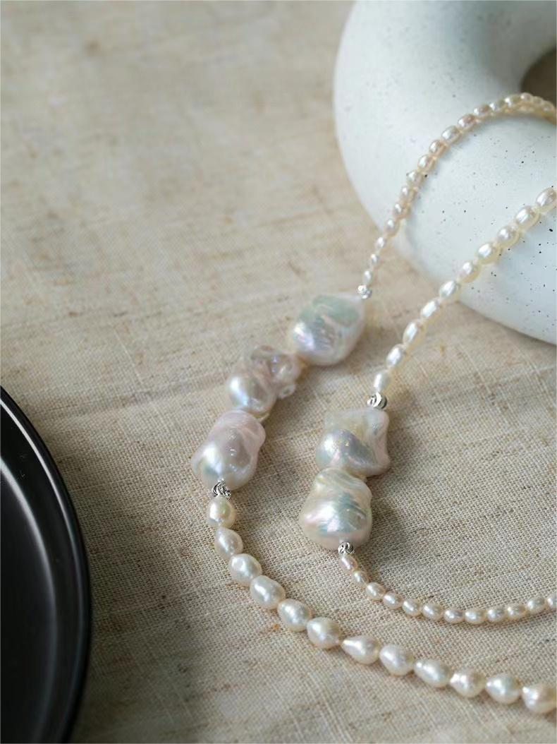 Vintage Elegant Natural Baroque Pearl Necklace - floysun