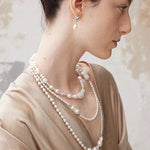 Vintage Elegant Natural Baroque Pearl Necklace - floysun