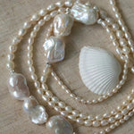 Vintage Elegant Natural Baroque Pearl Necklace - floysun