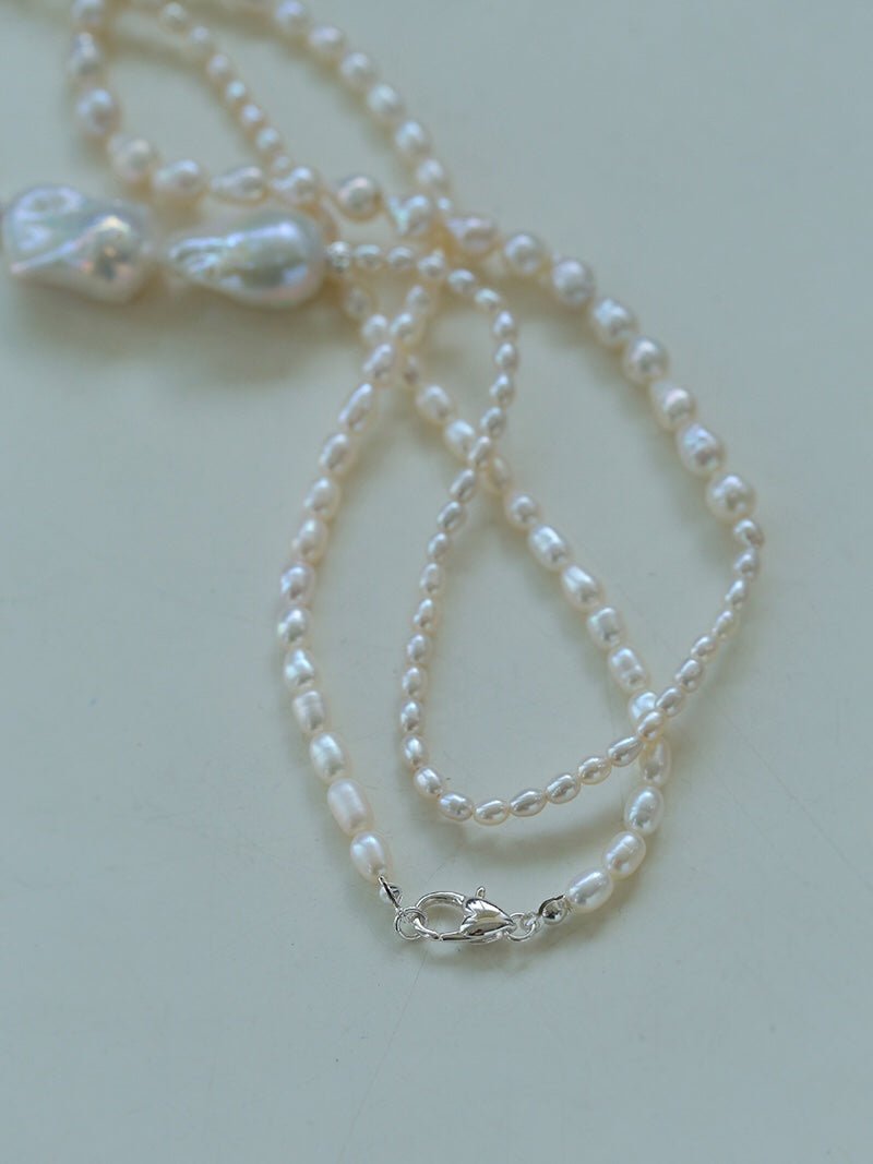 Vintage Elegant Natural Baroque Pearl Necklace - floysun