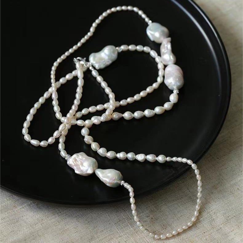 Vintage Elegant Natural Baroque Pearl Necklace - floysun