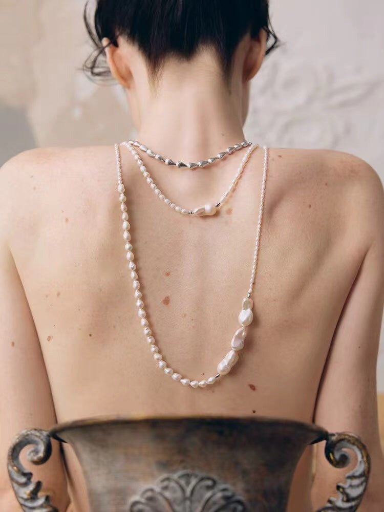 Vintage Elegant Natural Baroque Pearl Necklace - floysun