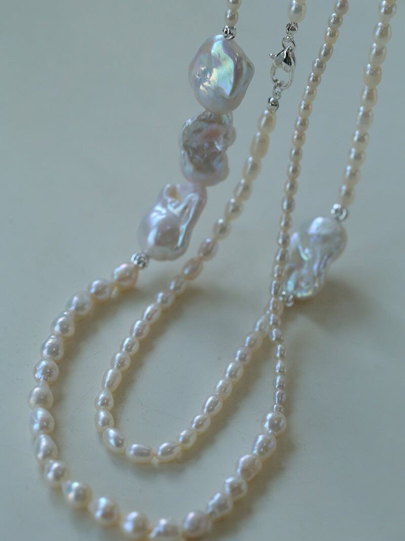 Vintage Elegant Natural Baroque Pearl Necklace - floysun