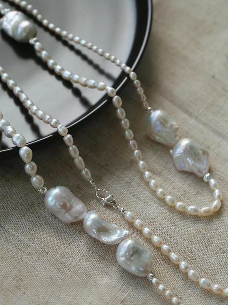 Vintage Elegant Natural Baroque Pearl Necklace - floysun