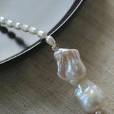 Vintage Elegant Natural Baroque Pearl Necklace - floysun