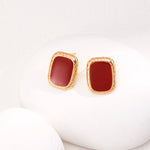 Vintage Enamel Glaze Stud Earrings - floysun