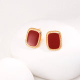 Vintage Enamel Glaze Stud Earrings - floysun