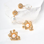 Vintage Floral Pearl Earrings - floysun