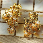 Vintage Flower Pearl Earrings - floysun