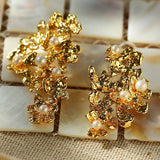 Vintage Flower Pearl Earrings - floysun