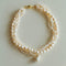 Vintage French Natural Pearl Baroque Multi - layer Necklace - floysun