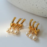 Vintage Freshwater Pearl Pendant Earrings - floysun