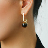 Vintage Geometric Tiger's Eye Earrings - floysun