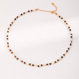 Vintage Gold Tiger Eye Stone Spliced Pearl Necklaces - floysun