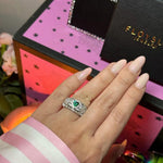 Vintage Heart - Shaped Emerald and Diamond Ring - floysun