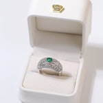 Vintage Heart - Shaped Emerald and Diamond Ring - floysun